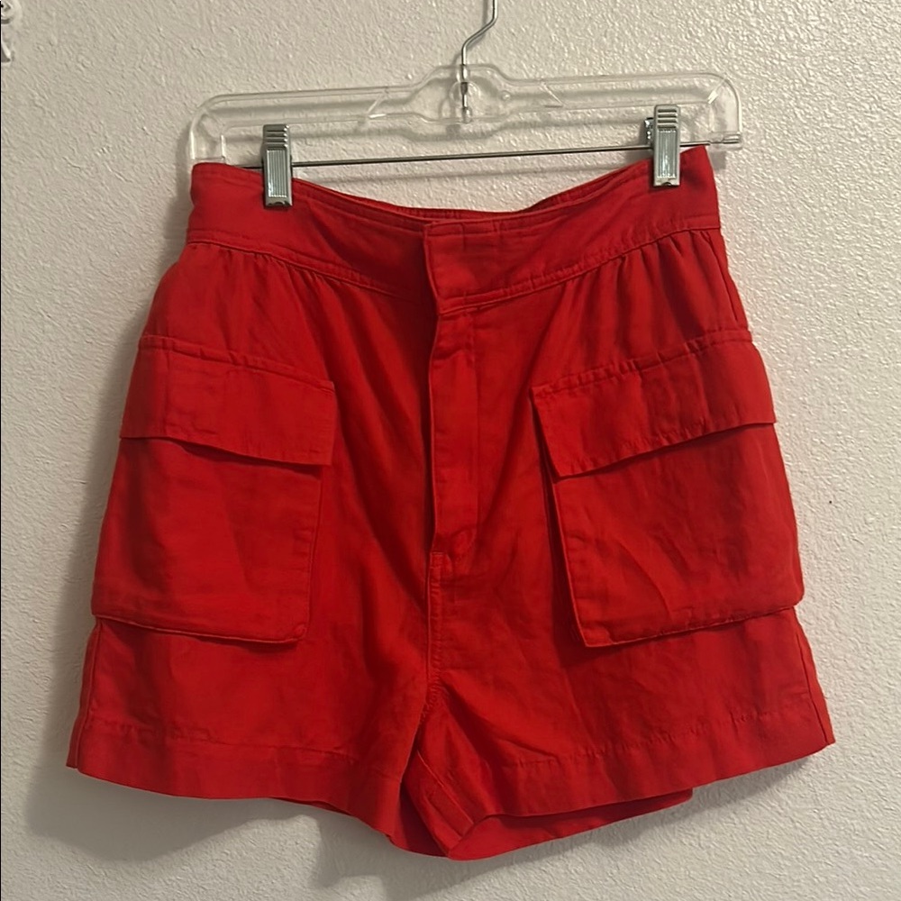 Linen Joie Scarlet High Waist Shorts